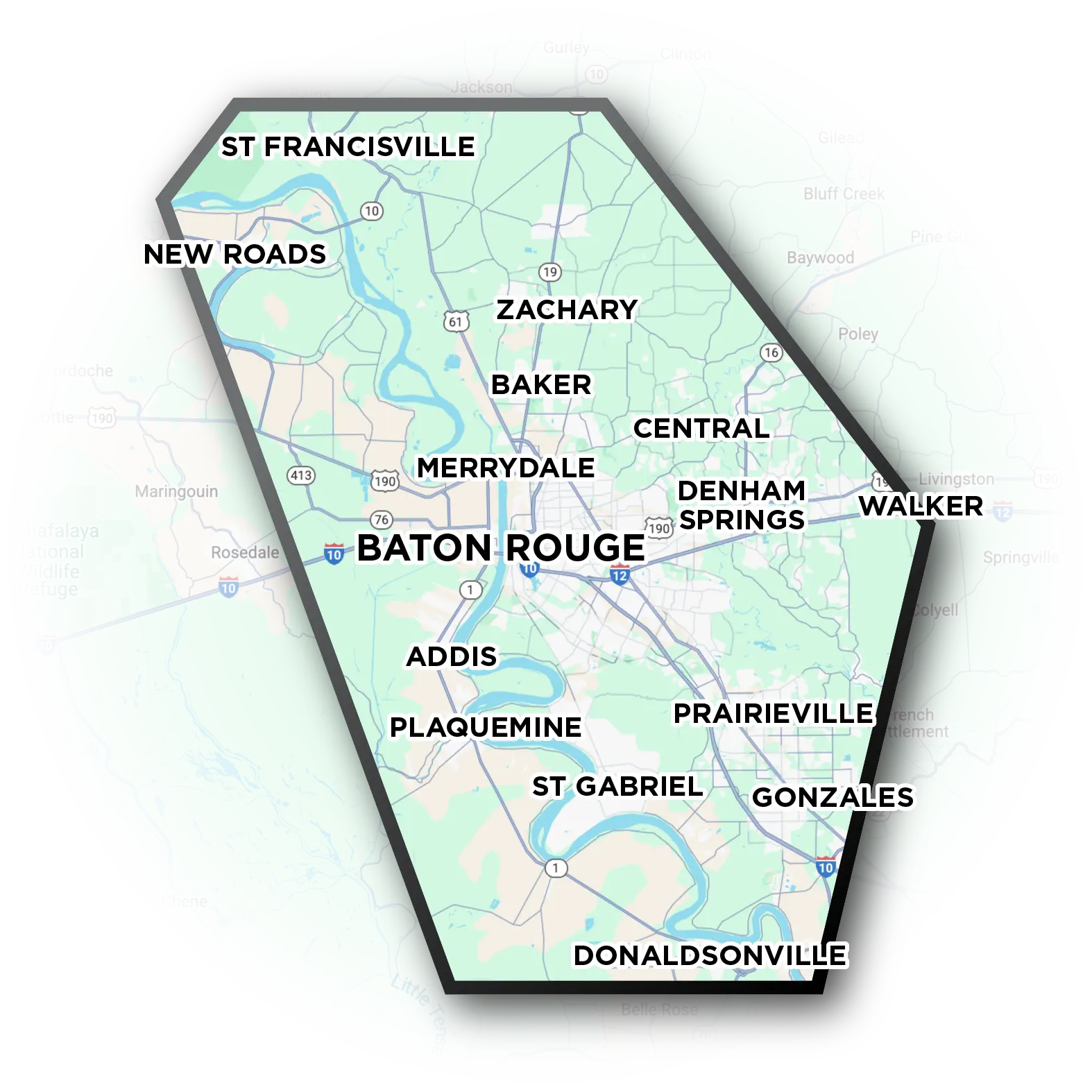 Service area map